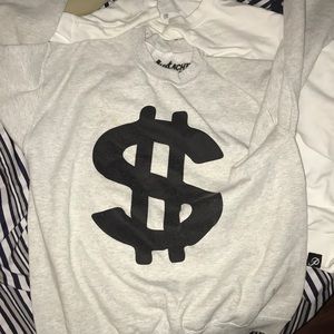 Dollar sign crew neck